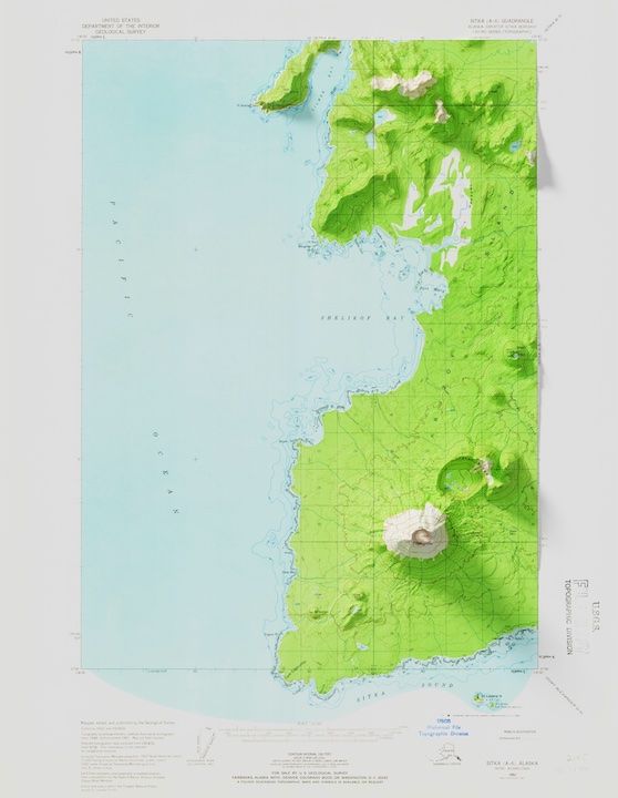 Shaded USGS quad map Sitka A-6